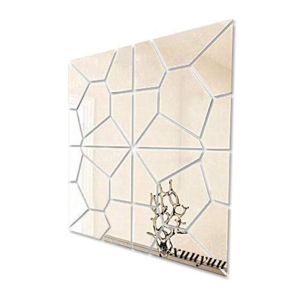 4枚セット壁貼りシール 鏡シール インテリア鏡貼 浴室 化粧 フロント 壁 装飾ミラー 装飾 DIY...