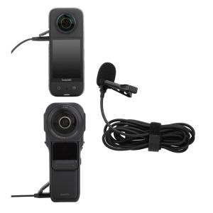 MAXOLA Insta360 X3/ONE X2/ONE RS1インチパノラ用 マカメラピンマイク