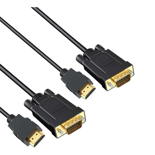 HDMI VGA変換HDMI VGA 変換ケ一プル1.8M 2個入り HDMI to VGA Cab...