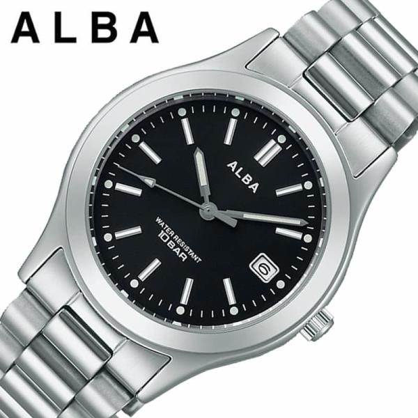 セイコー アルバ 腕時計 SEIKO ALBA 時計 メンズ 腕時計 ブラック シンプル 受験 面接...