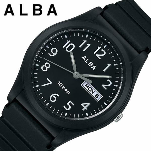 セイコー アルバ 腕時計 SEIKO ALBA 時計 メンズ 腕時計 ブラック シンプル 受験 面接...