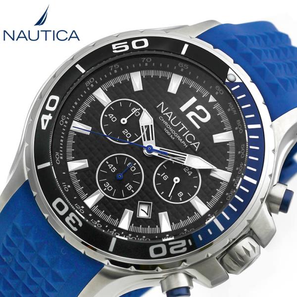 ノーティカ 腕時計 NAUTICA 時計 NST CHRONO メンズ ブラック NAPNSTF05...