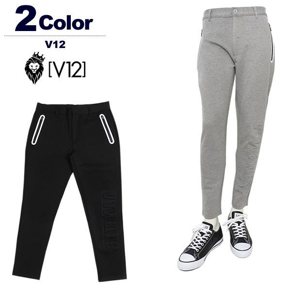 ヴィトゥエルブ V12 パンツ メンズ ゴルフ テーパード スウェット ストレッチ 保温 VLX21...