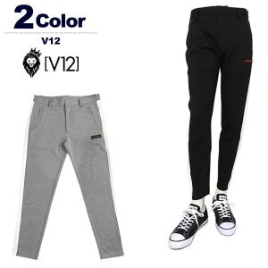 サイズ：S V12 ヴィトゥエルヴ  スウェット ロングパンツ  グレー系 [240101479600] ゴルフウェア メンズ ストスト サイズ：S V12 ヴィトゥエルヴ スウェット ロングパンツ グレー