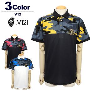 V12 ヴィトゥエルヴ✨23SS サイドテープ モックネック シャツ ゴルフ V12（ヴィ・トゥエルヴ） ゴルフ 2026 メンズ モックネック半袖シャツ