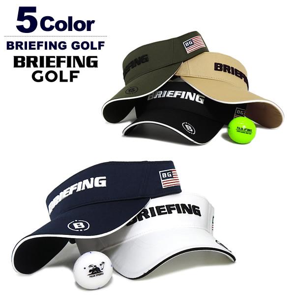 ブリーフィングゴルフ メンズ サンバイザー ツイル 軽量 ロゴ 刺繍 BRIEFING BRG223...