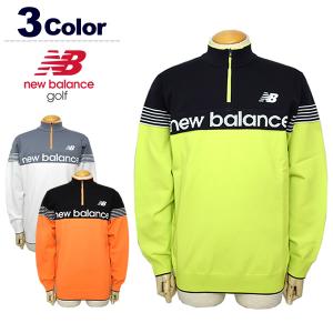 ニューバランスゴルフ メンズ ニット ハーフジップ バイカラー ストレッチ   newbalance 012-3270002 2023秋冬 SALE セール