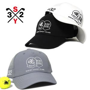 SY32 ゴルフ 帽子 キャップ メンズ レディース メッシュ 軽量 通気性 速乾性 ロゴプリント SY32BYSWEETYEARS SYG-24S113 2024春夏｜p-springs