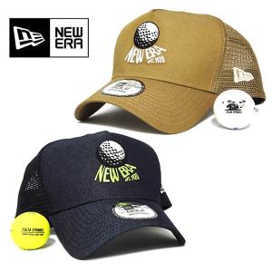ニューエラゴルフ 帽子 キャップ メンズ 9FORTY A-Frame Trucker メッシュ デニム ロゴ刺繍 SustainableDenim NEWERA 2024春夏の商品画像