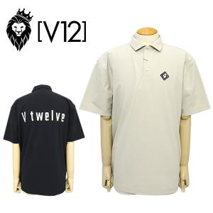 V12 ゴルフ メンズ ポロシャツ 半袖 リラックスフィット 吸汗速乾 ストレッチ V122410-PL13 BSSHIRTS ヴィトゥエルブ 2024春夏｜p-springs