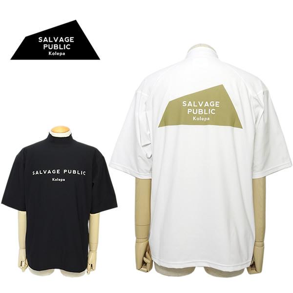 サルベージパブリックコレパ メンズ カットソー ゴルフ SURFモックネック 半袖 ストレッチ 吸水...