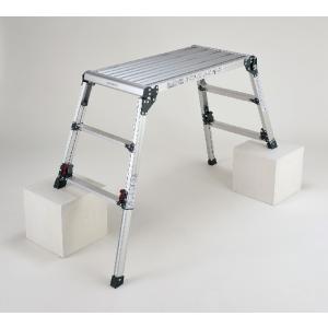 四脚アジャスト式足場台　脚アジャストで高さが調整できる