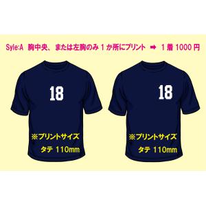 背番号(0/00~99)入り 半袖ドライTシャ...の詳細画像3
