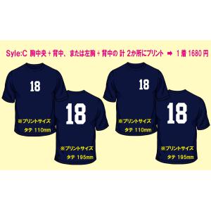 背番号(0/00~99)入り 半袖ドライTシャ...の詳細画像5