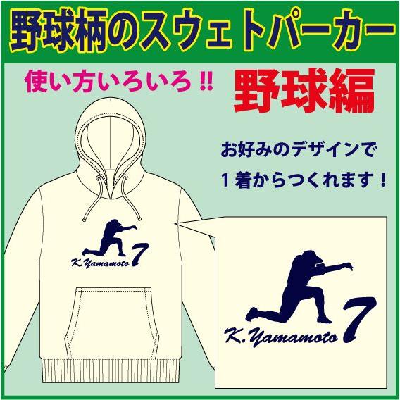 スウェットパーカ （白/ホワイト）/ 他  野球柄　デザイン確定後、発送まで1週間前後！大好評のため...