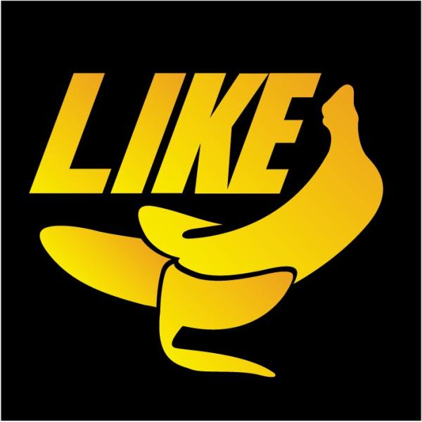 送料無料！「LIKE（バナナ）Ｔシャツ」バナナ大好きな方に是非着てほしい1着です！綿Ｔシャツ＆ドライ...