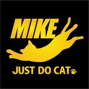 送料無料！猫大好きの方に是非！「MIKE（ミケ）Ｔシャツ」！綿Ｔシャツ＆ドライTシャツをご用意。注目度抜群の1着です。特注も可能です。発送まで1週間。