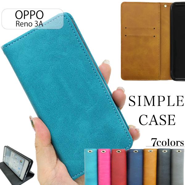 OPPO Reno 3a 手帳型 ケース カバー スマホカバー ベルトなし マグネット おっぽ スマ...