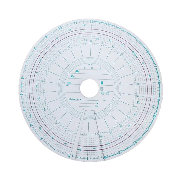 タコグラフチャート紙 回転記録なし 7日間 120km/h 10組入 再生紙 赤ライン入 赤箱相当品...
