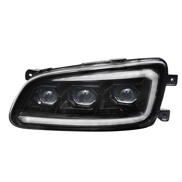 トラック用 フロントランプ 2点セット ヘッドライト&amp;ウインカー(ブラック) プロジェクタ―LED ...