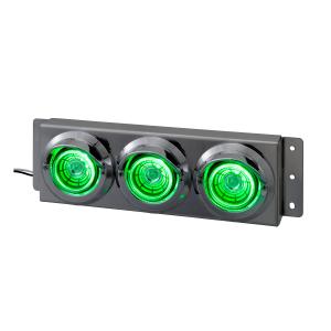 車高灯 blackhole 4LED×3連 DC24V 防水IPX7 グリーン 省エネ トラック 外装 ヘッドランプ｜pa-manshopy