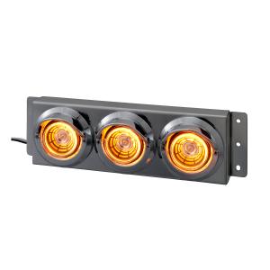 車高灯 blackhole 4LED×3連 DC24V 防水IPX7 オレンジ 省エネ トラック 外装 ヘッドランプ｜pa-manshopy