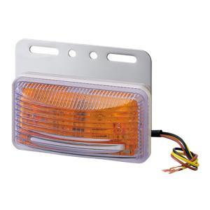 2wayフラットマーカーランプ DC24V LED 防水 オレンジ サイドマーカー/ダウンライト(ホワイト) スクウェア 角型 明るさ2段階 トラック外装｜パーマン Yahoo!ショッピング店