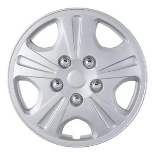 ホイールキャップ 15インチ 4枚入 シルバー ABS スチールホイール用 軽
