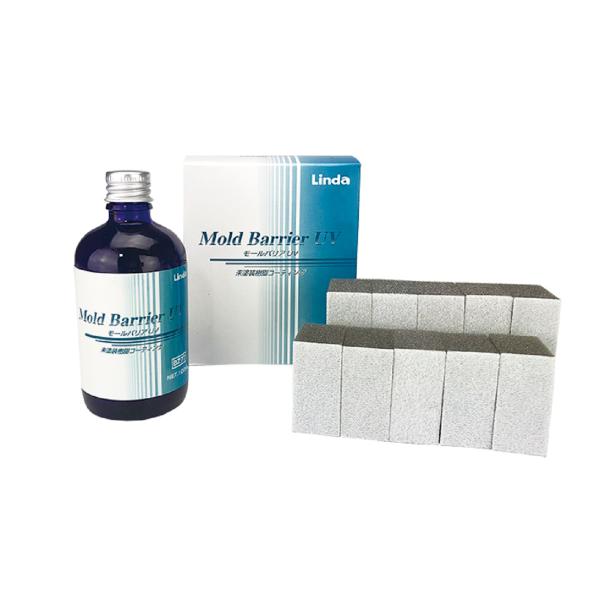 モールバリア UV 未塗装樹脂コーティング剤 100ml スポンジ10個付 パーツが黒く蘇る 洗車用...