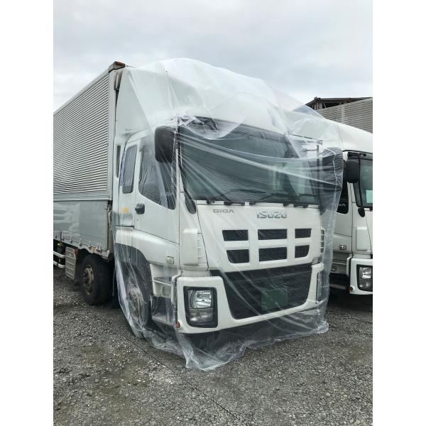 車体カバー トラックキャビン用 ゴム付 1枚 [塗装時のミスト・ほこり・塵をガード] 半透明ポリエチ...