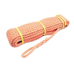 トラックロープ ブラックKP φ9mm×5m 両端サツマ加工 軽量強力 軽トラ