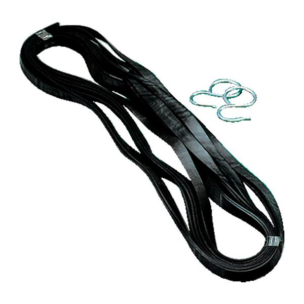 トラックシート用ゴムバンドセット 巾15mm 長さ5m Sフック2個付 シート固定 軽トラ 荷台 紐