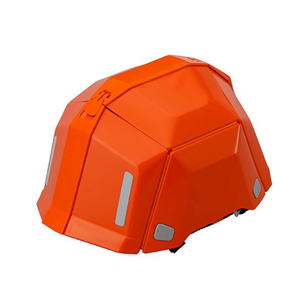 折りたたみヘルメット オレンジ 安全帽 工事 頭部保護 防災 作業用