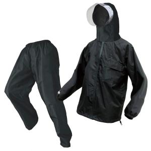 レインスーツ 全方位プリズム反射テープ付 オレンジ LL 上下 レイン