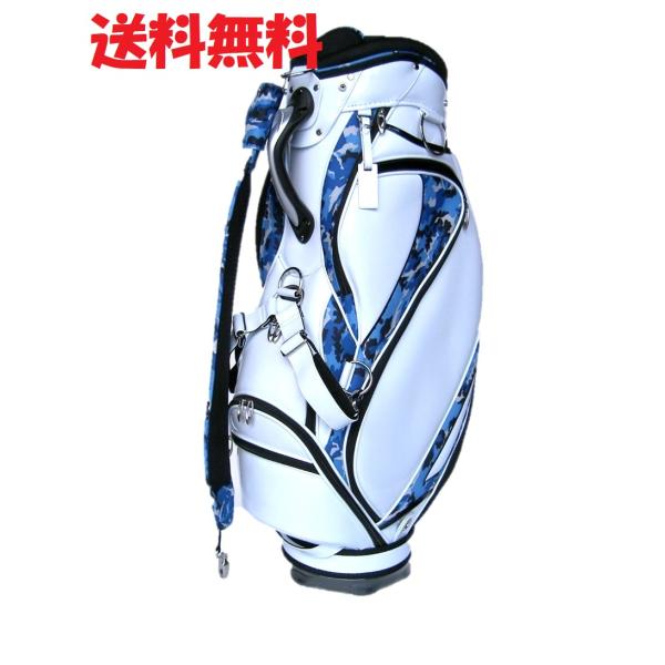 オリジナルキャディバッグ！（ホワイト／ブルー）