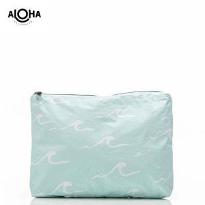 ALOHA Collection アロハコレクション　Hoffman Wave Pouch M - Hoffman Wave　ポーチM　タイベック素材　ハワイ　ビーチ　波　フィットネス　ヨガ　アウトドア