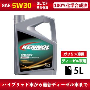 エンジンオイル KENNOL （ケノル） HYBRID 0W20 SN 4リットル 100%化学