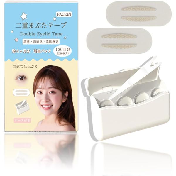 二重テープ ふたえテープ ボックスタイプ まぶた 一重 奥二重 メッシュ ナイトアイボーテ ふたえの...