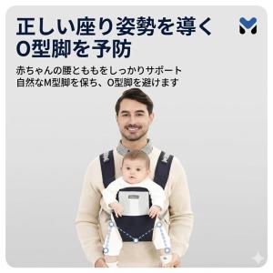 抱っこひも ベビーキャリア 両手自由 通気性メ...の詳細画像3