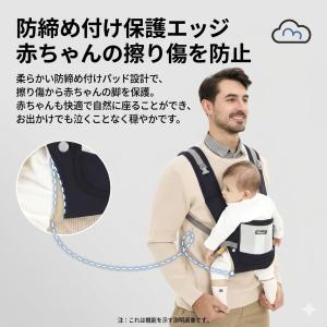 抱っこひも ベビーキャリア 両手自由 通気性メ...の詳細画像5