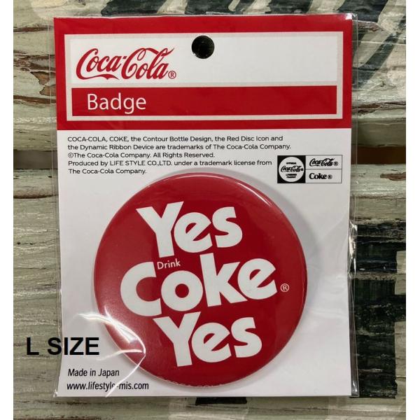 コカ・コーラ 缶バッジ Lサイズ 57ｍｍ メール便対応 GL34