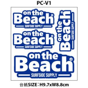 ON THE BEACH バリュー ステッカー セット シール ミニ 耐水 耐光 スマホ PC-V1