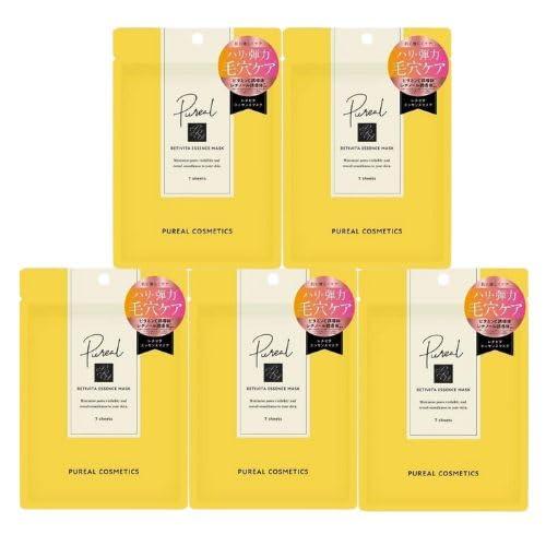 【5袋セット】マルマンH&amp;B ピュレア レチビタエッセンスマスク 7枚入×5袋 スキンケア シートマ...