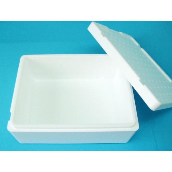 スチロールBOX 4kg　1セット（本体・フタ）【クーラーボックス】　内寸：340×245×H119...