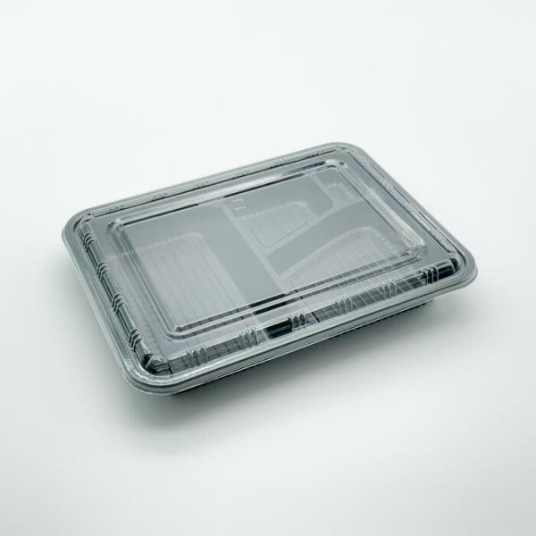 使い捨て 弁当容器 100枚  Z-253 BS黒 蓋つき230×170×33(6)mmシーピー化成