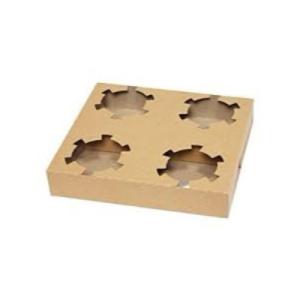 Dカップホルダー 4個用 茶 使い捨て ドリンク ホルダー