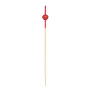 【10本】9cm・南天串 赤　約 巾6mm×(串φ1.7mm)×9cm 神堂 使い捨て 業務用 お弁当 オードブル 飾り串 竹串 楊枝 ピックス　10本入