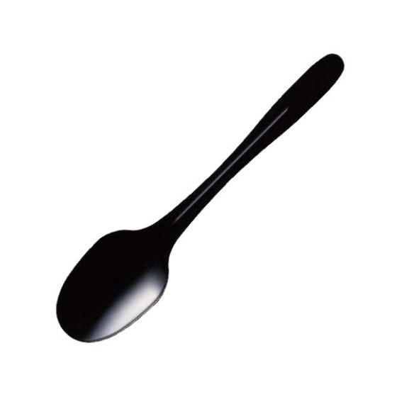 【500本】スプーン 160mm ブラック （単袋入） 使い捨て 業務用 プラスチック カトラリー ...