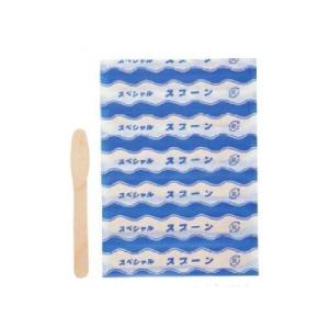 【300本】木製・Ｌサイズ アイスクリームスプーン 袋入  12.5cm 神堂 使い捨て 業務用 ウ...