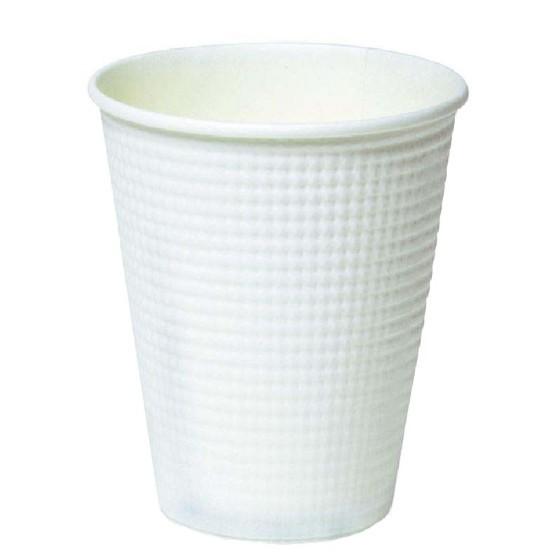 【50個】エンボス紙コップ・SMP-260E 白無地  （260ｍｌ） 断熱性 エンボス 紙コップ ...